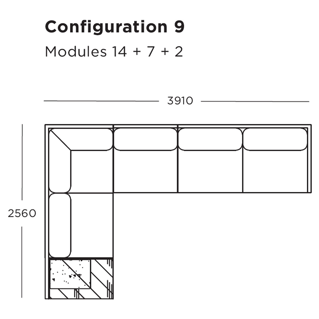 Maho Modular Sofa (Modules 5-8)