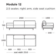 Maho Modular Sofa (Modules 9-12)