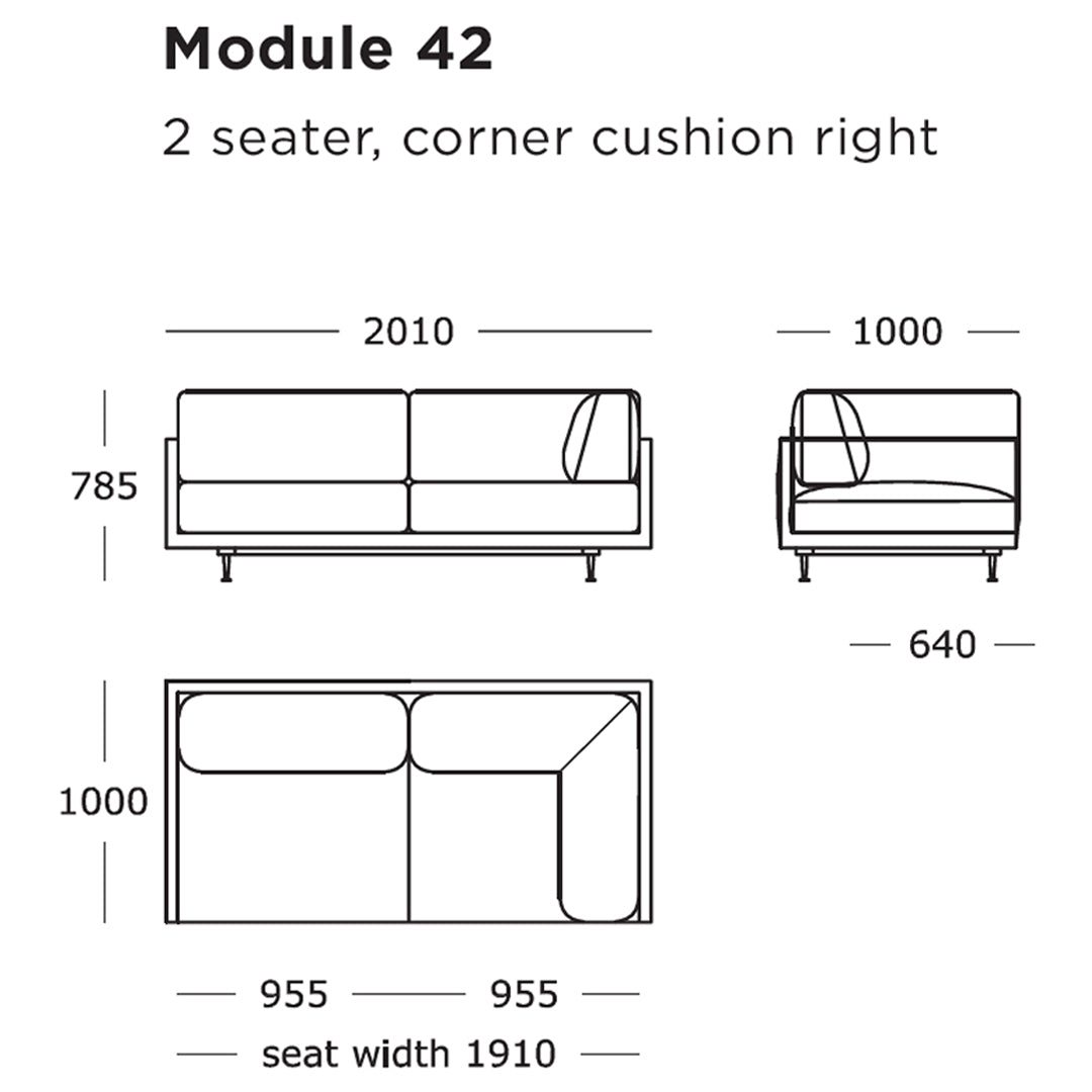 Maho Modular Sofa (Modules 41-43)