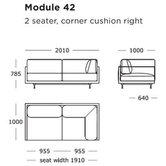 Maho Modular Sofa (Modules 41-43)