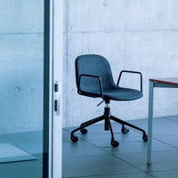 Mani Armchair - 5-Star Swivel Base w/ Gas Lift & Casters - Upholstered