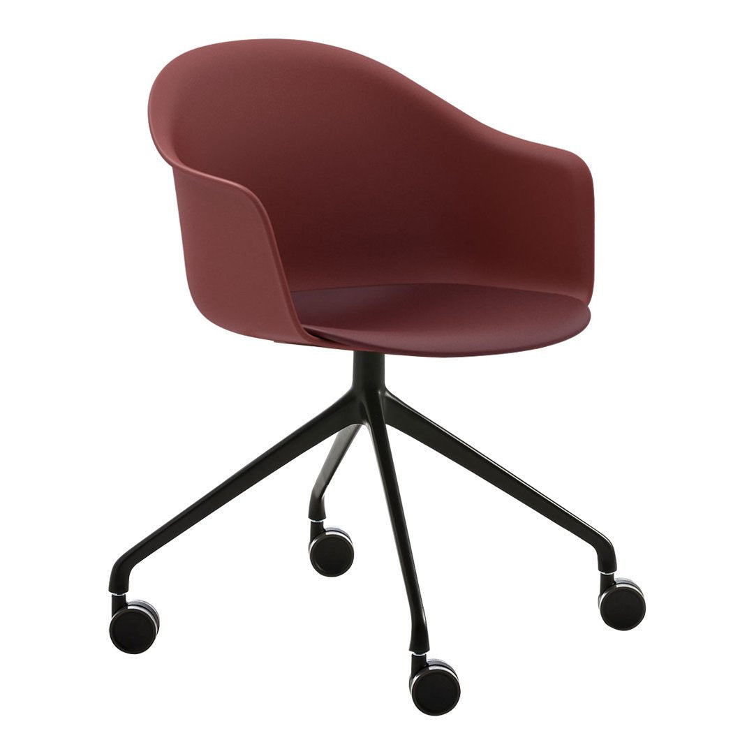 Mani Plastic Armshell Armchair - 4-Star Base w/ Casters