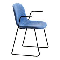 Mani Armchair - Stackable Sled Base - Upholstered