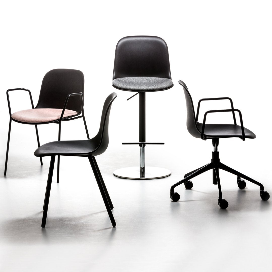 Mani Plastic Armchair - 5-Star Swivel w/ Gas Lift & Casters