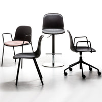 Mani Plastic Armchair - 5-Star Swivel w/ Gas Lift & Casters