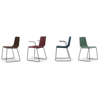 Marina Armchair - Sled Base - Front Upholstered