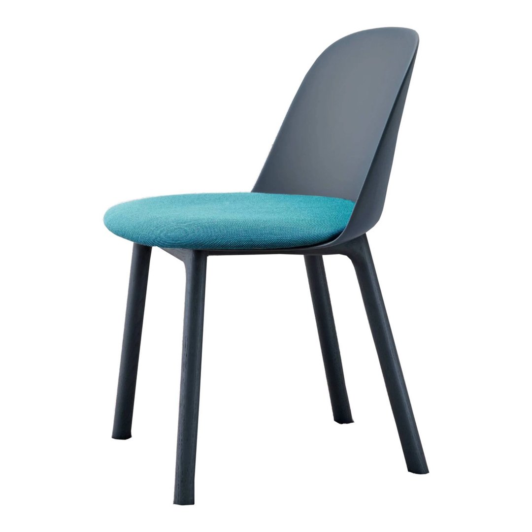 Mariolina Chair - Wood Base - Seat Upholstered