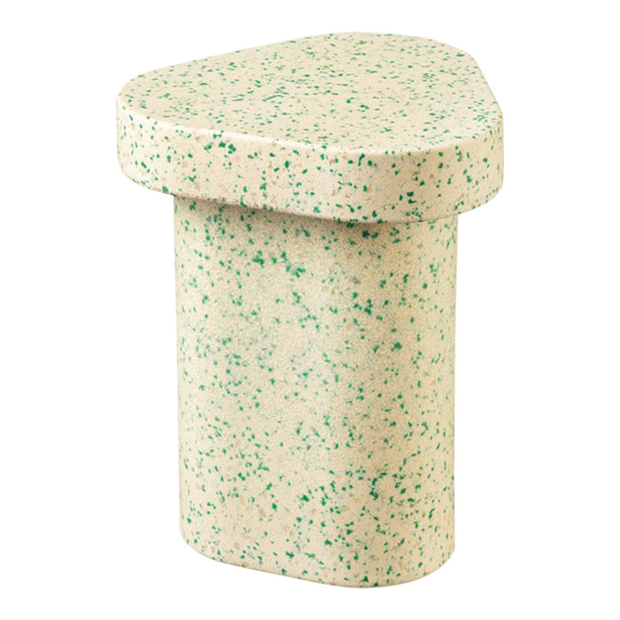 Speckled light beige with green dots, unique three-sided design for modern decor. Ideal for stylish interiors.