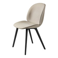 Beetle Dining Chair - Front Upholstered - Black Plastic Base