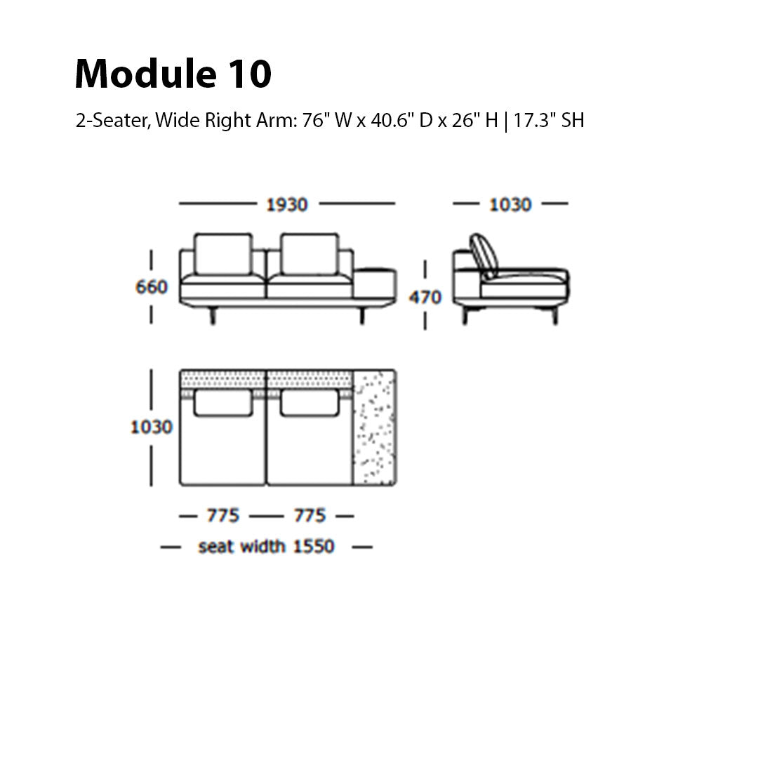 Wendelbo Surface Modular Sofa (Modules 9 - 12) by 365 North | Design Public