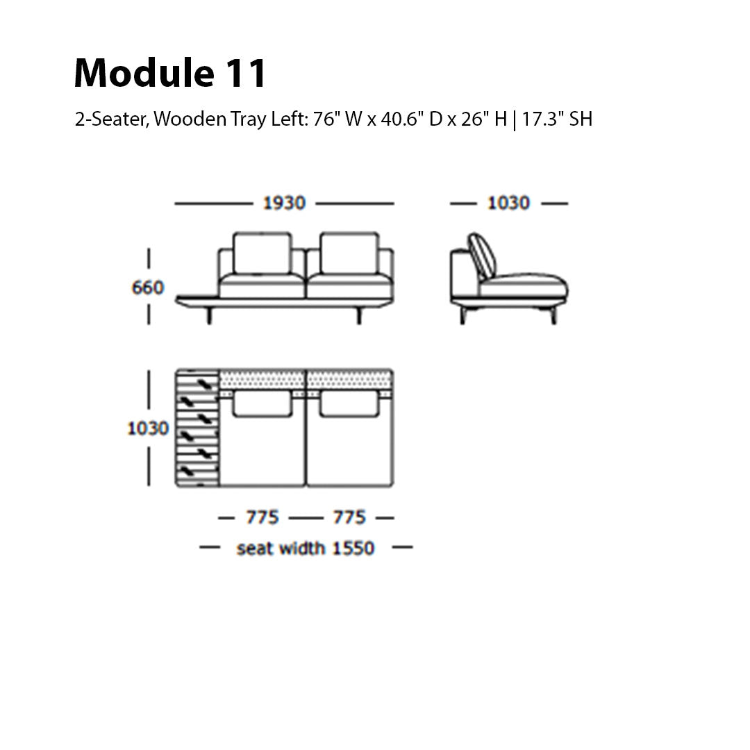Surface Modular Sofa (Modules 9 - 12)
