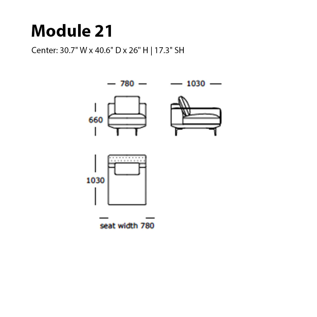 Surface Modular Sofa (Modules 17 - 21)