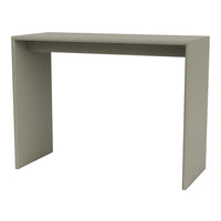 Modern light olive green console table with a sleek, minimalist design and clean lines. Perfect for any decor.