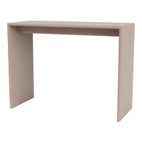 Sleek, modern desk in soft beige tone with a smooth matte finish, perfect for minimalist decor.