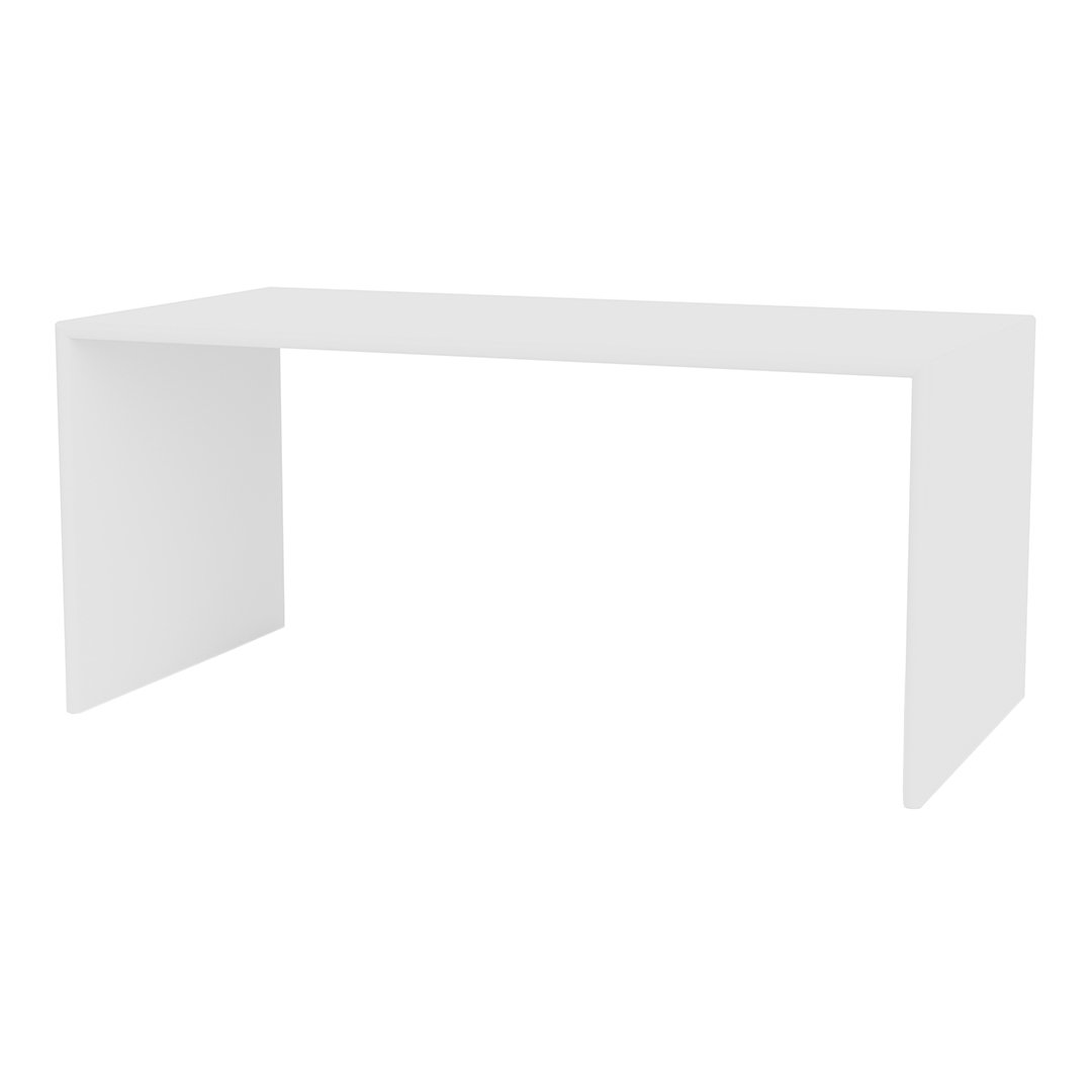 Minimalist white desk with a sleek, modern design. Smooth finish and clean lines for a contemporary look.