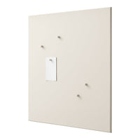 Neutral beige wall panel with minimalistic design and subtle white note holder. Perfect for modern decor.
