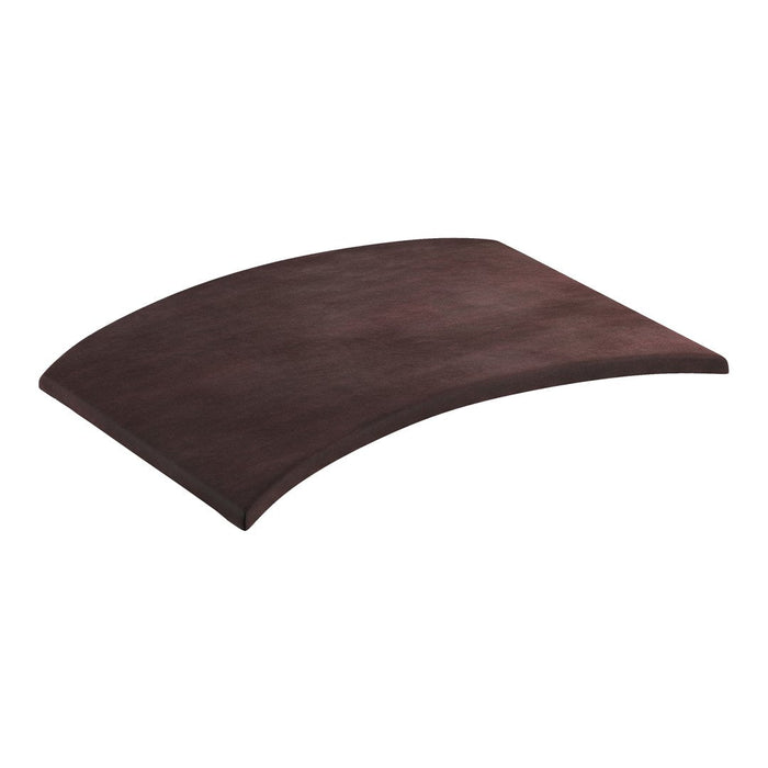 Curved brown surface with a smooth, matte finish, perfect for modern decor. Elegant and minimalist design.