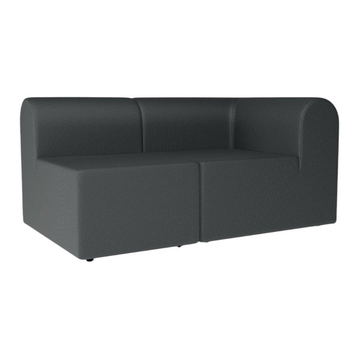 Stylish dark gray sofa with a smooth texture and modern, minimalist design. Perfect for contemporary spaces.