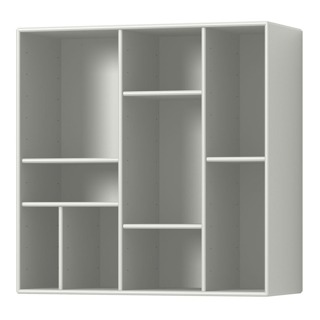 White shelving unit with a smooth, matte finish and simple, modern design. Versatile and stylish for any decor.