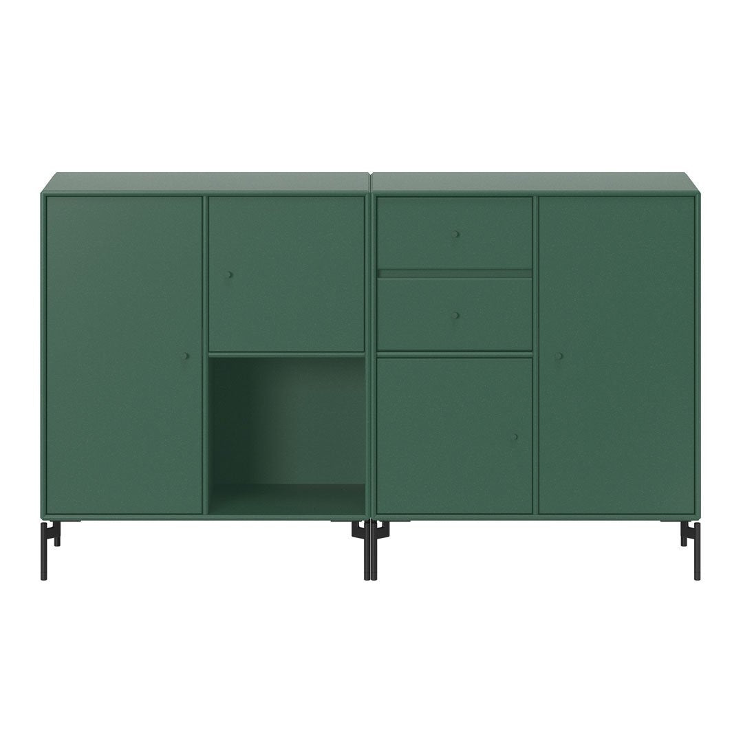 Green cabinet with a smooth finish, featuring minimalist design and subtle texture. Perfect for modern interiors.