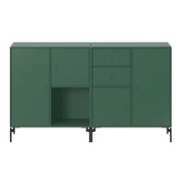 Green cabinet with a smooth finish, featuring minimalist design and subtle texture. Perfect for modern interiors.