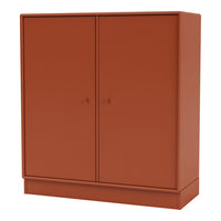 Rust orange double-door cabinet with a smooth, matte finish and minimalistic design. Ideal for modern interiors.