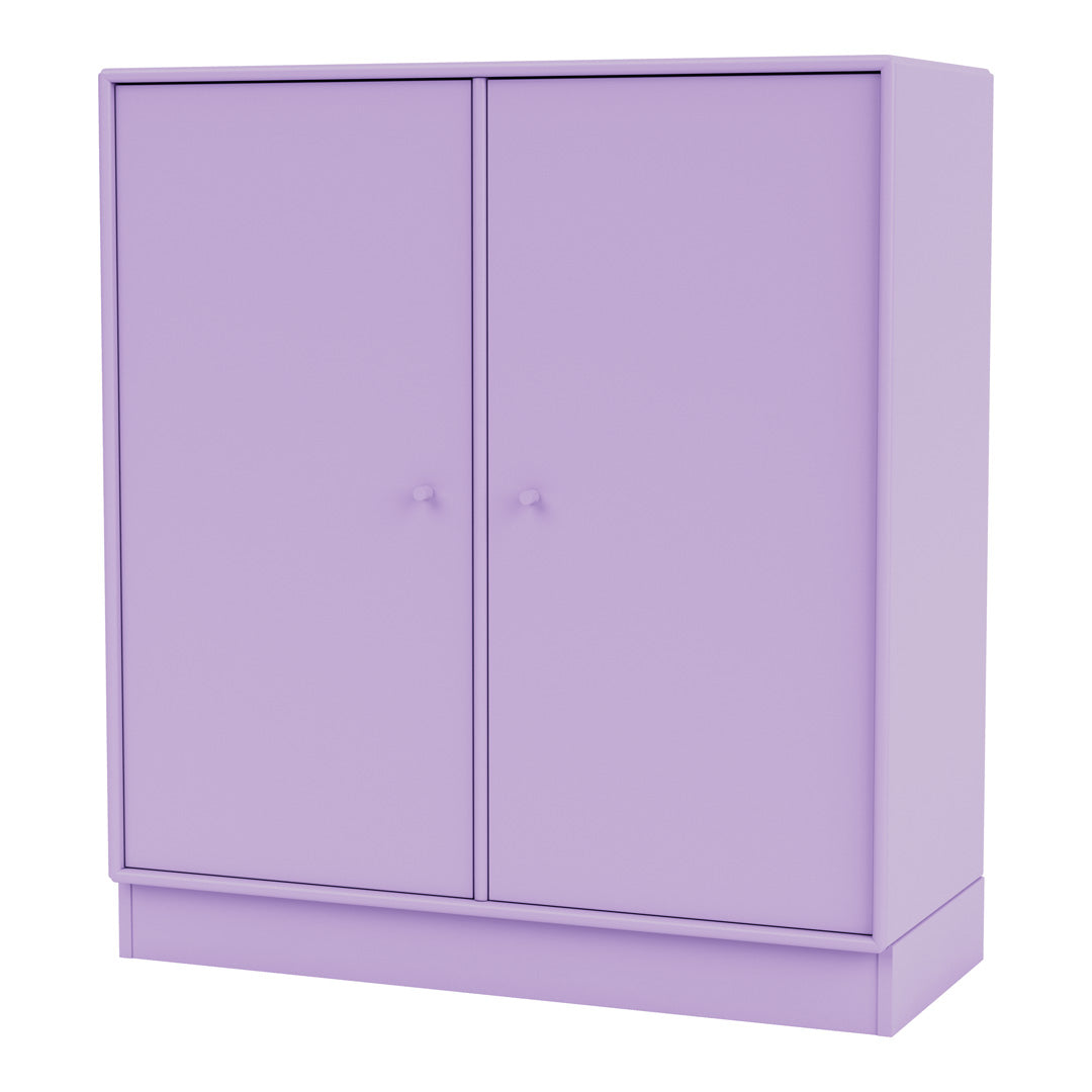 "Modern purple storage cabinet with a smooth matte finish and minimalistic design, perfect for contemporary decor."