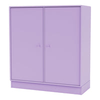 "Modern purple storage cabinet with a smooth matte finish and minimalistic design, perfect for contemporary decor."