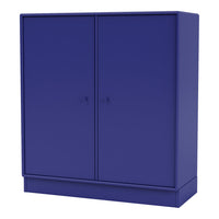 "Solid deep blue storage cabinet with smooth finish and minimalist design, perfect for modern interiors."