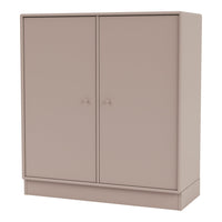 Blush pink double-door cabinet with a smooth, matte finish and minimalistic design. Ideal for modern interiors.