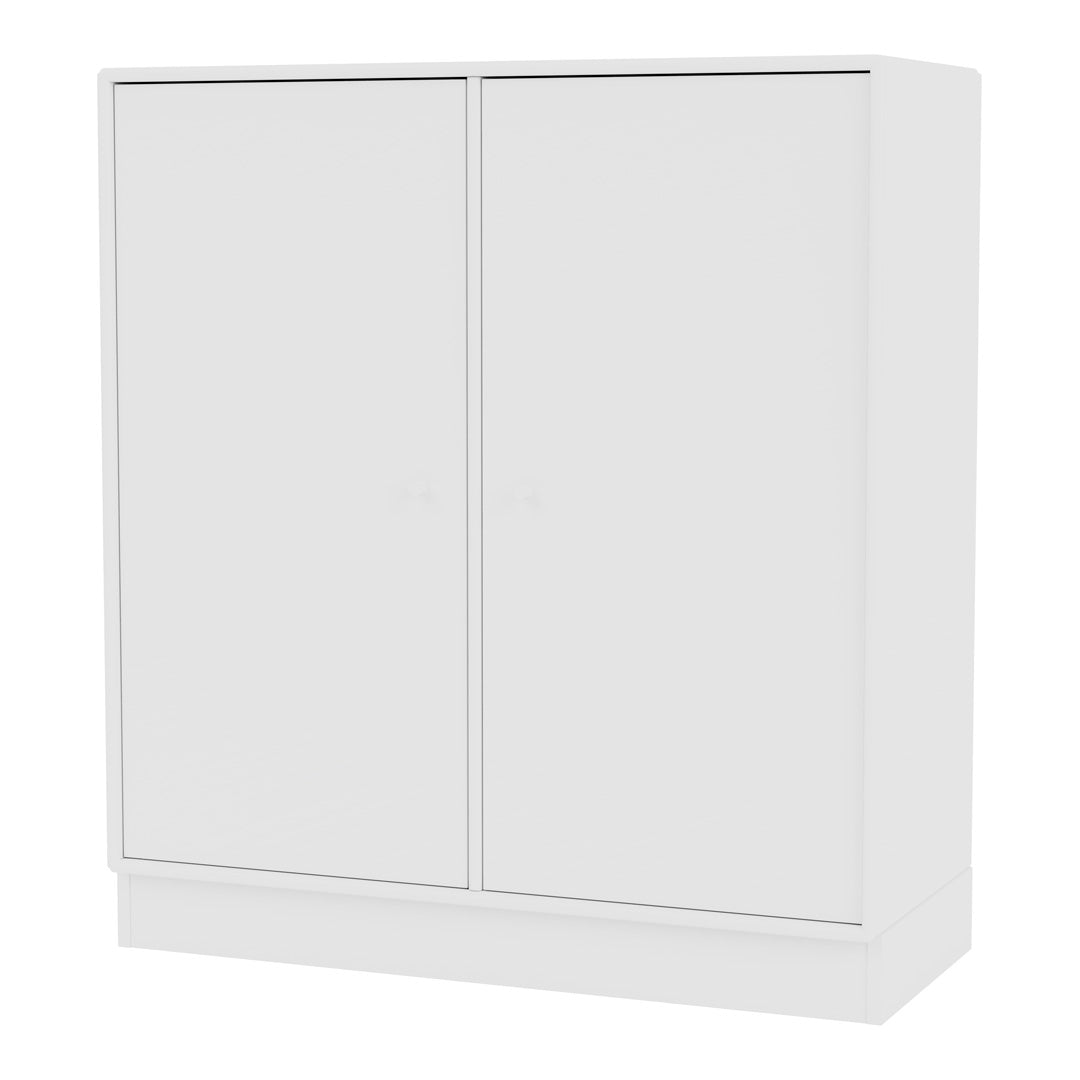 Minimalist white cabinet with a smooth, matte finish and no visible patterns. Ideal for modern decor.