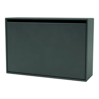 Dark green rectangular mailbox with a smooth matte finish and minimalist design. Ideal for modern outdoor aesthetics.