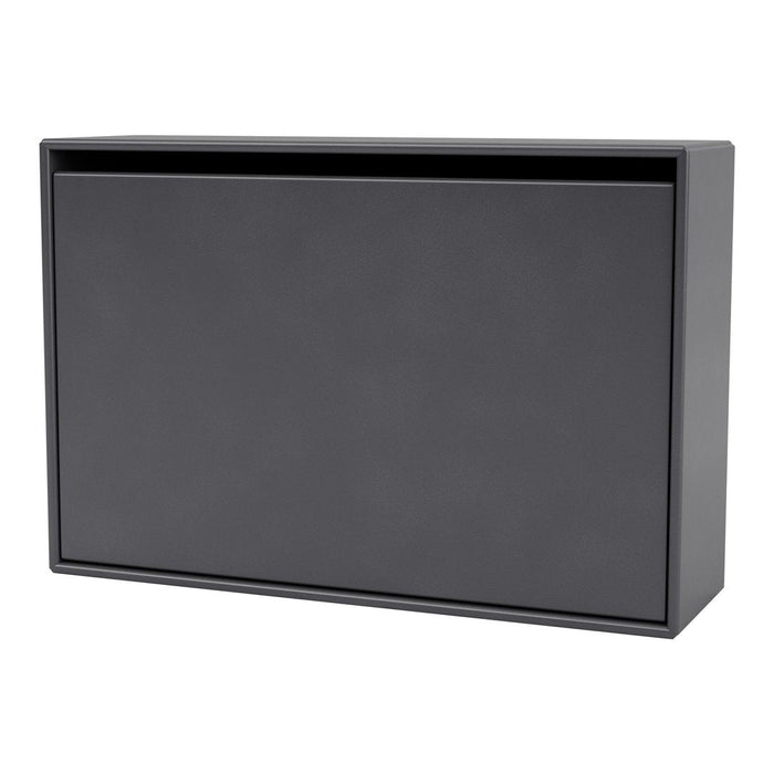 Sleek matte black storage box with a minimalist design, perfect for modern home decor.