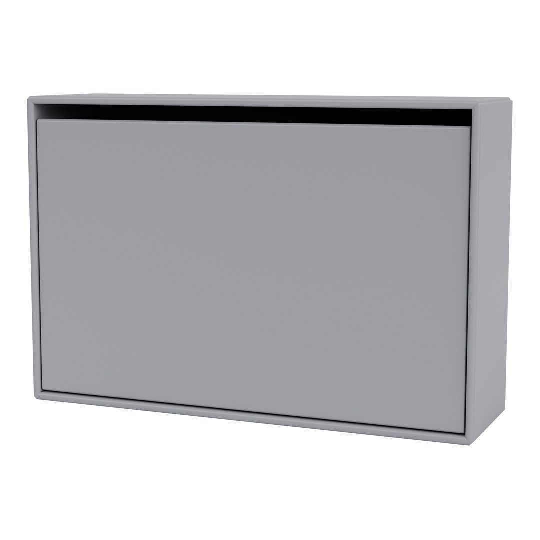 Sleek gray storage cabinet with a minimalist design and smooth matte finish. Perfect for modern interiors.