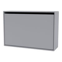 Sleek gray storage cabinet with a minimalist design and smooth matte finish. Perfect for modern interiors.
