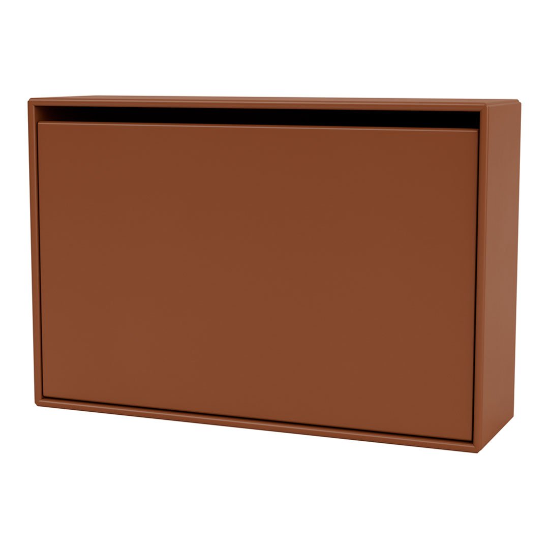 Brown storage box with a sleek, modern design and a smooth matte finish. Perfect for minimalist decor.