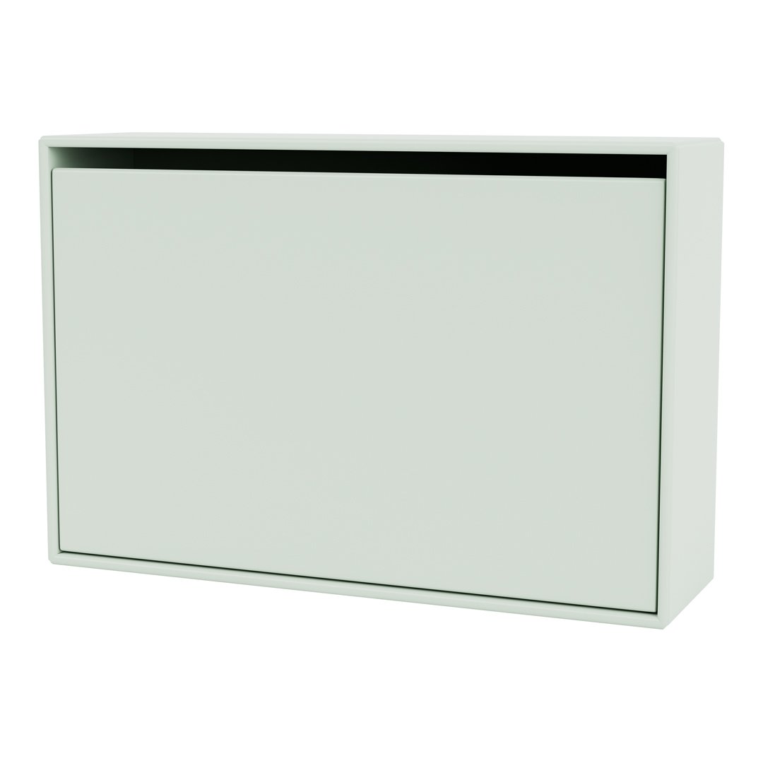 Light green modern cabinet with a sleek, minimalist design and smooth surface. Ideal for contemporary decor.