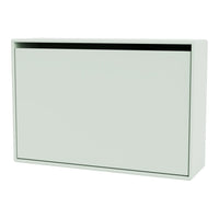 Light green modern cabinet with a sleek, minimalist design and smooth surface. Ideal for contemporary decor.