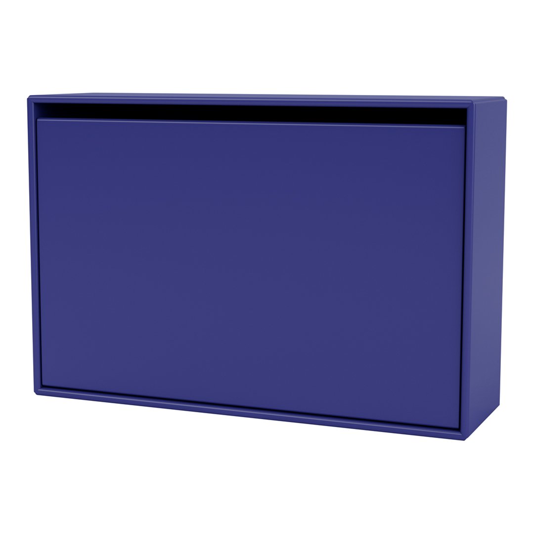 Vibrant blue storage box with a sleek, minimalist design and glossy finish, perfect for modern decor.