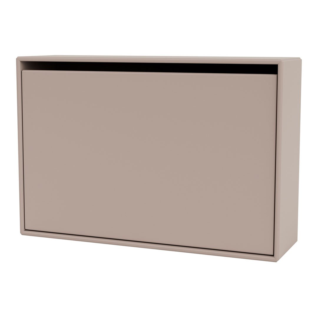 Minimalist beige storage cabinet with a sleek design and smooth matte finish, perfect for modern interiors.
