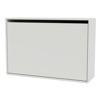 Sleek white wall cabinet with a minimalist design and smooth surface for a modern aesthetic.