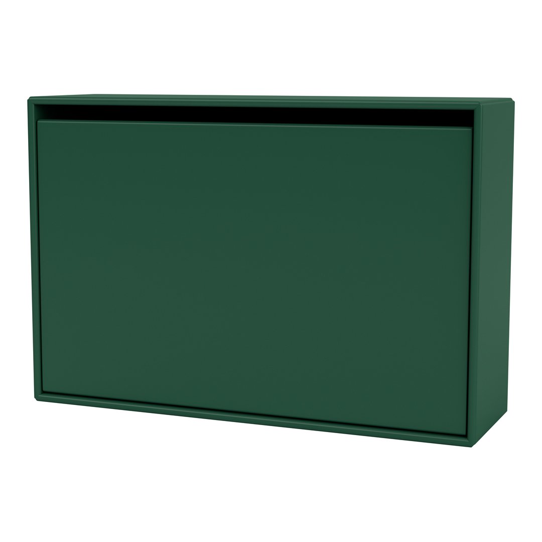 Solid forest green storage box with a sleek, modern design and minimalistic pattern. Perfect for any decor style.