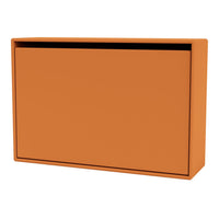 Modern orange storage box with a sleek design and smooth finish, perfect for contemporary decor.