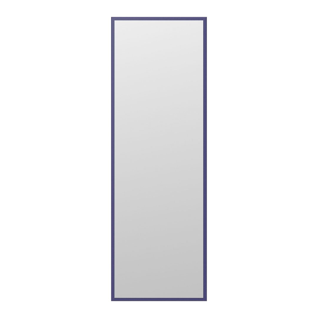 Vertical mirror with a sleek purple frame, offering a minimalist and modern design.