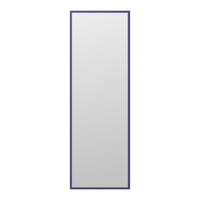 Vertical mirror with a sleek purple frame, offering a minimalist and modern design.