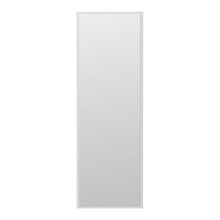 Full-length mirror with a sleek white frame and clear reflective surface, perfect for modern decor.
