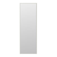 Full-length mirror with a sleek white frame, featuring a minimalist and clean design. Perfect for modern decor.