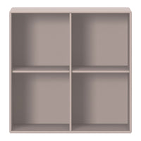 Light beige shelving unit with a clean, minimalistic design and four open compartments. Perfect for decor display.