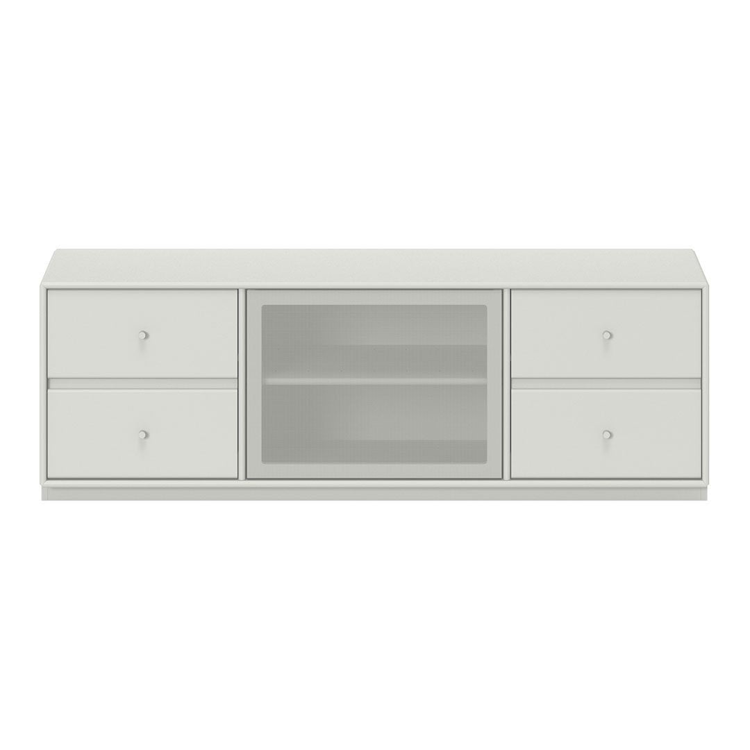 SJ12 Classic TV Module - 1 Perforated Door, 4 Lacquered Drawers