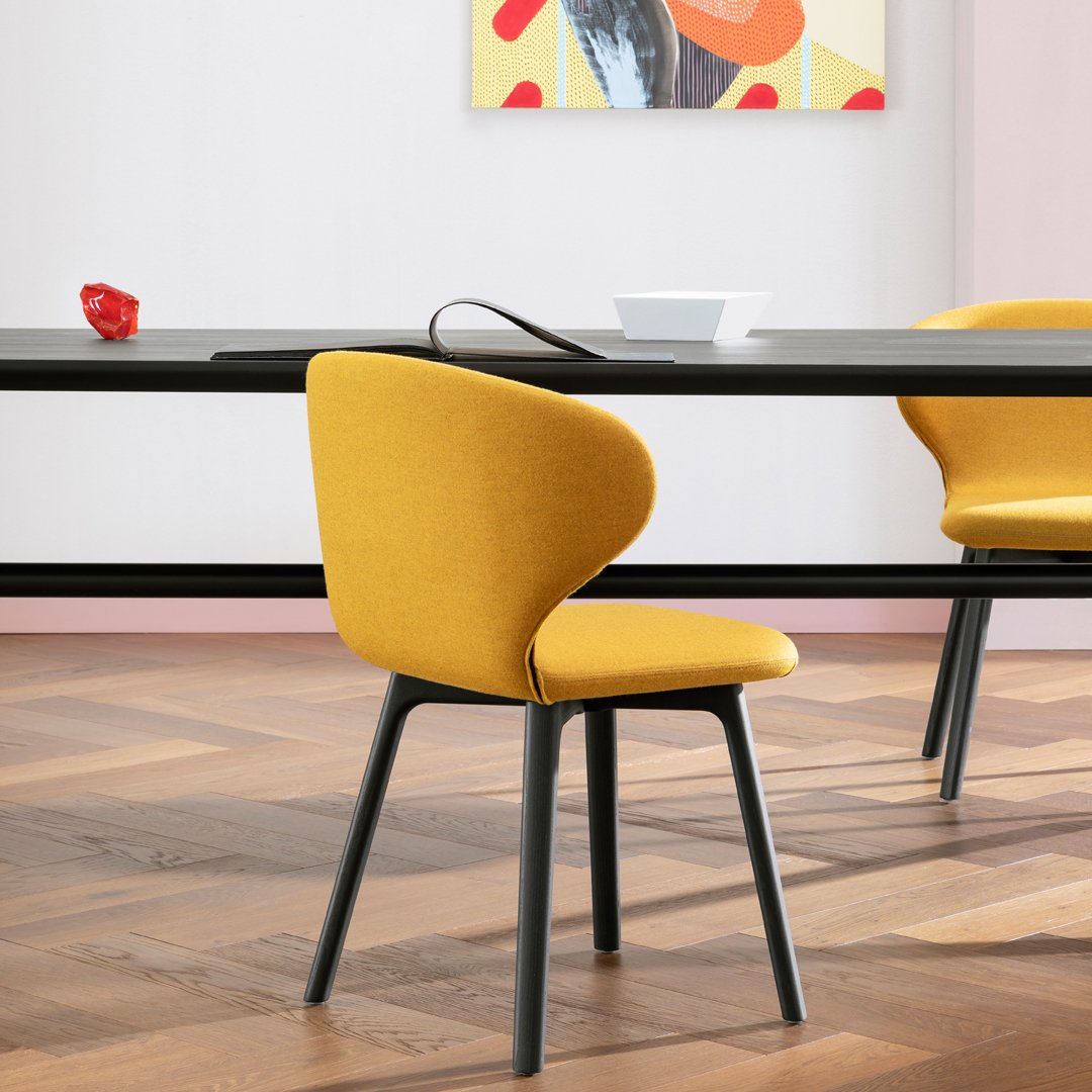 Mula Chair - Wood Base - Upholstered